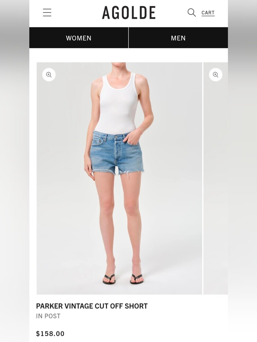 AGOLDE Parker Vintage Cutoff Distressed Denim Shorts, Women's 31 - Picture 12 of 12